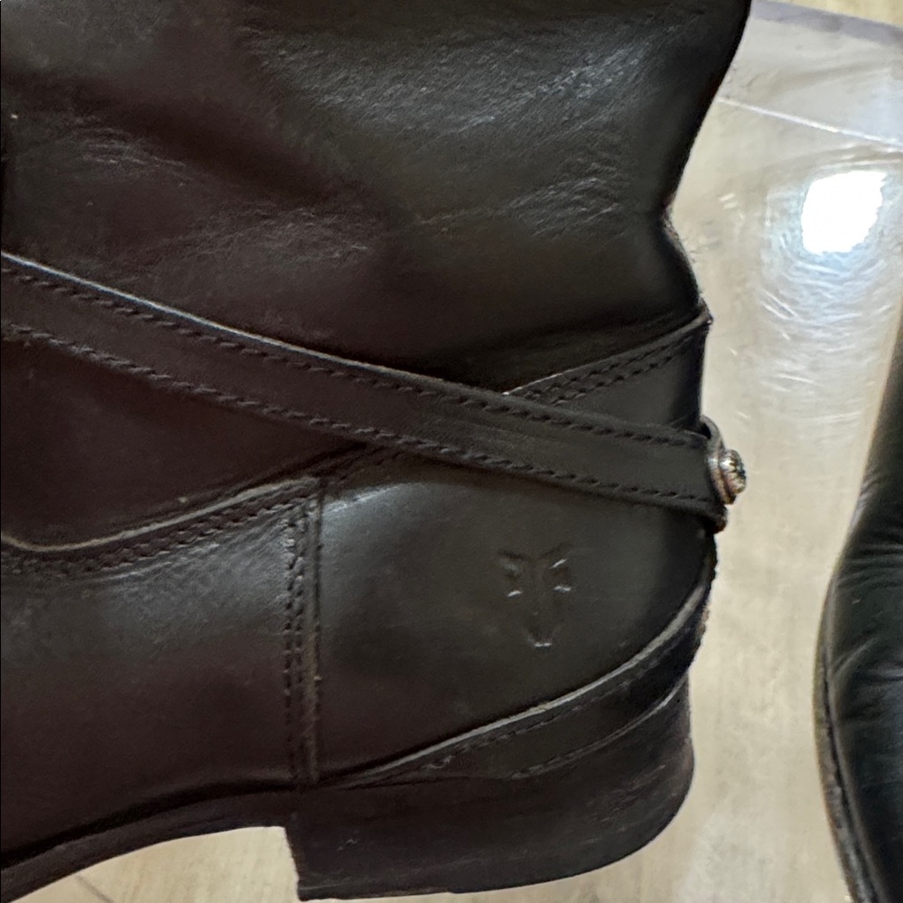 Frye Black Over the Knee Leather Boots - Picture 4 of 9
